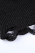 Zipper V-Neck Dropped Sleeve Hooded Solid Sweater